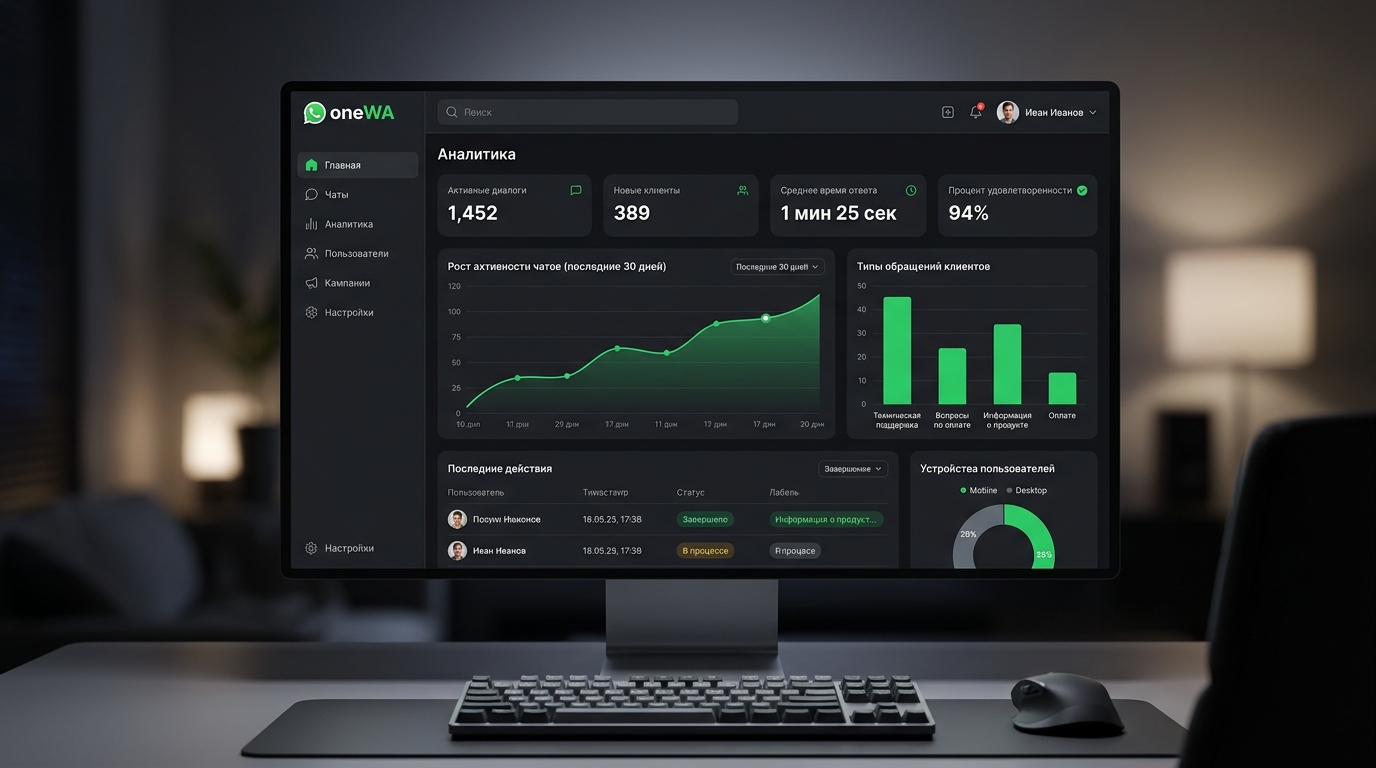 Панель управления OneWA